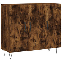 Credenza-Buffet-Armadio da cucina Rovere Fumo 90x34x80 cm in Legno Multistrato 459795