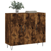 Credenza-Buffet-Armadio da cucina Rovere Fumo 90x34x80 cm in Legno Multistrato 459795