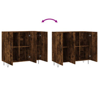 Credenza-Buffet-Armadio da cucina Rovere Fumo 90x34x80 cm in Legno Multistrato 459795