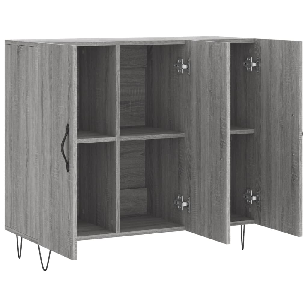 Credenza-Buffet-Armadio da cucina Grigio Sonoma 90x34x80 cm in Legno Multistrato 436547