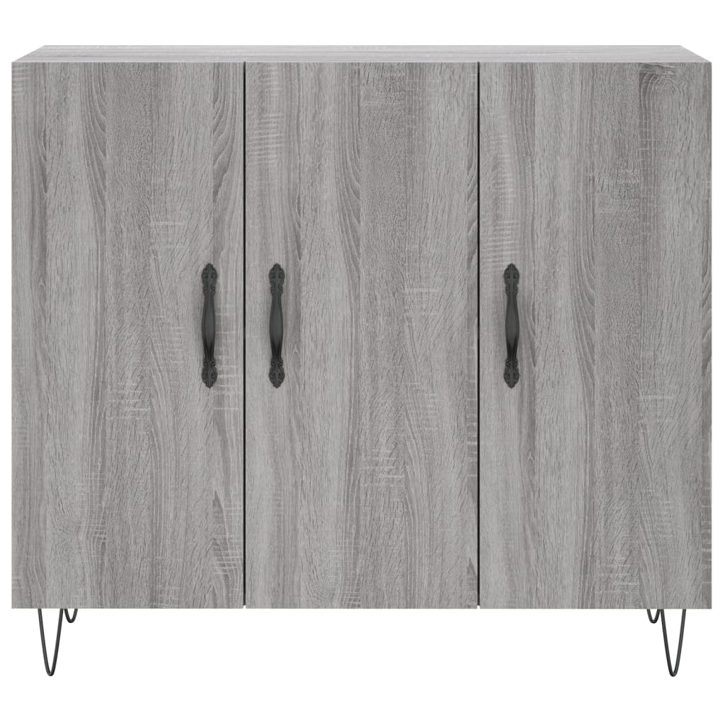Credenza-Buffet-Armadio da cucina Grigio Sonoma 90x34x80 cm in Legno Multistrato 436547