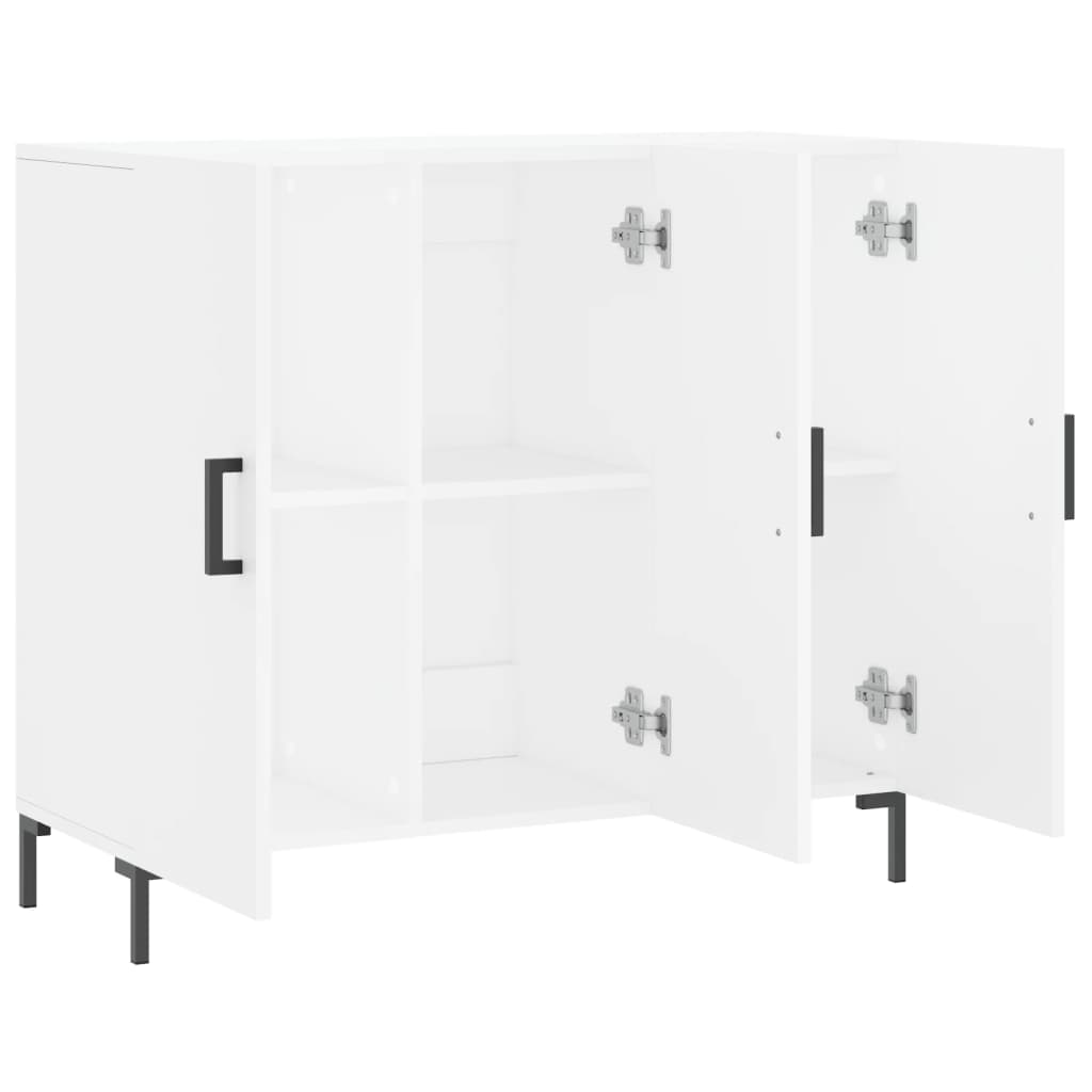 Credenza Bianca 90x34x80 cm in Legno Multistrato 828108