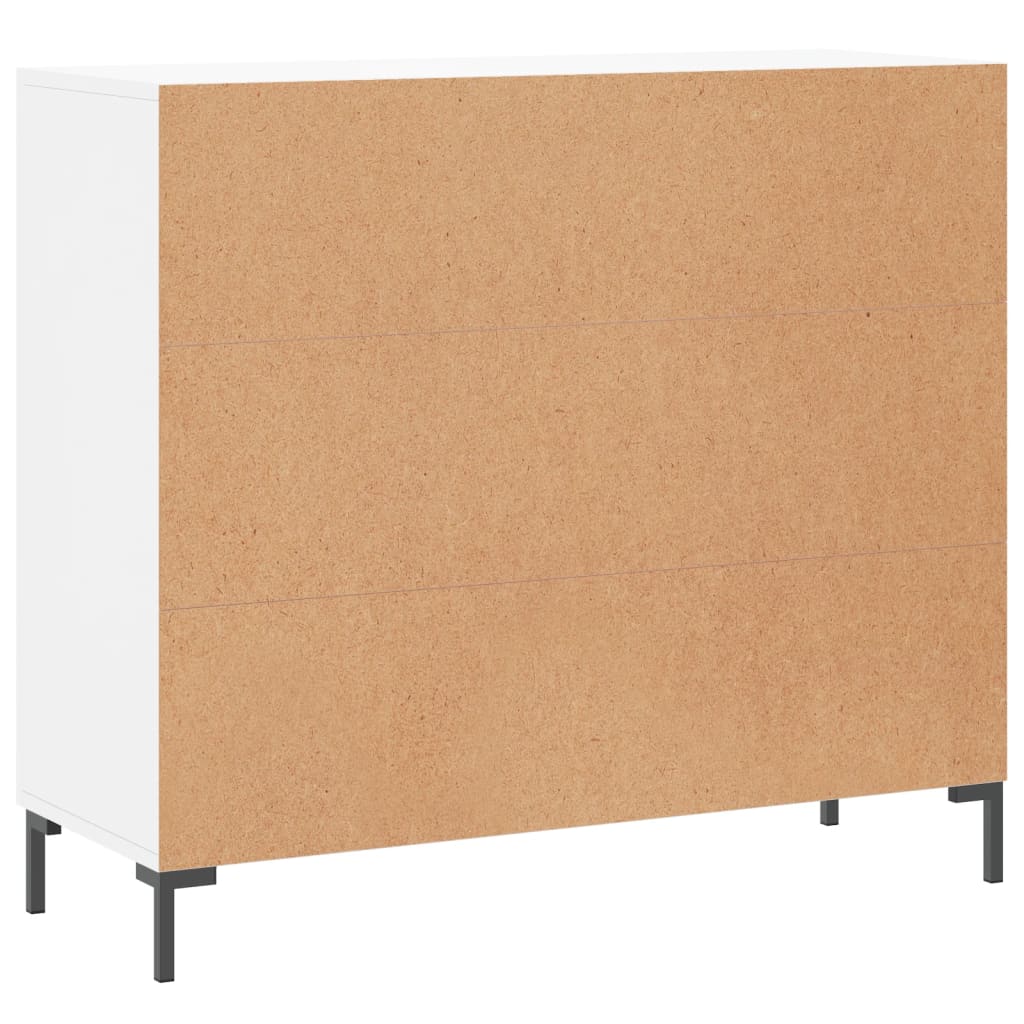 Credenza Bianca 90x34x80 cm in Legno Multistrato 828108