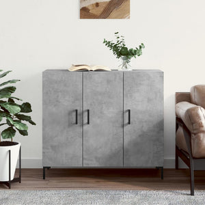 Credenza-Buffet-Armadio da cucina Grigio Cemento 90x34x80 cm in Legno Multistrato 966485