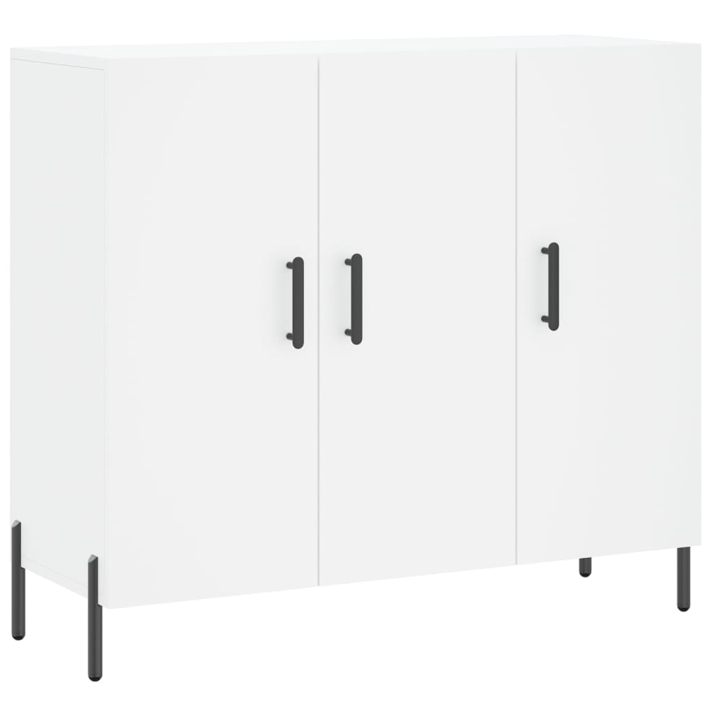 Credenza Bianca 90x34x80 cm in Legno Multistrato 828116