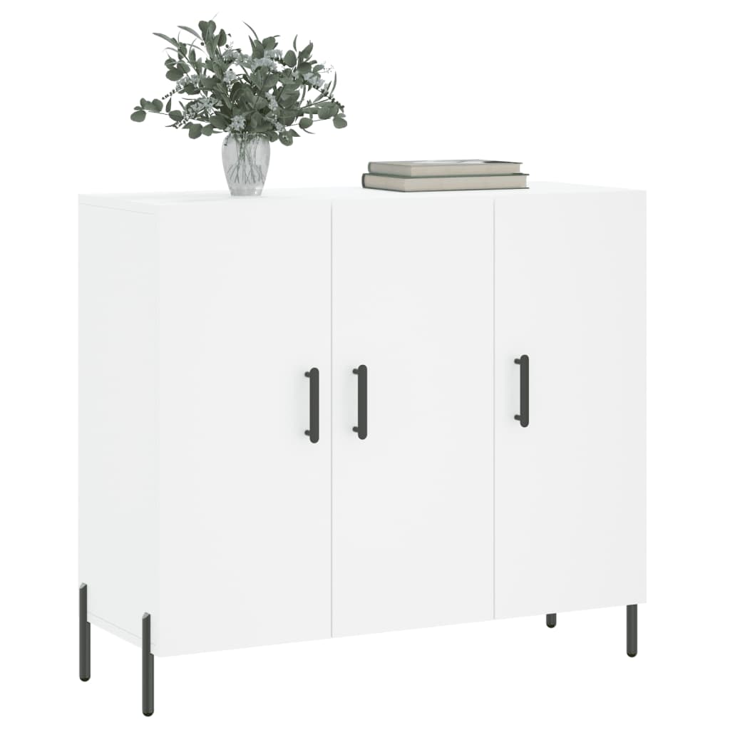 Credenza Bianca 90x34x80 cm in Legno Multistrato 828116