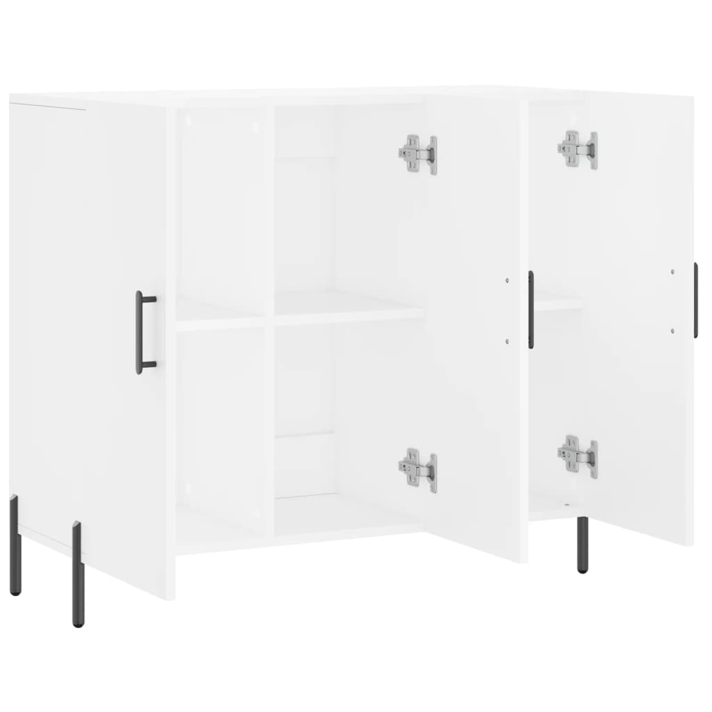 Credenza Bianca 90x34x80 cm in Legno Multistrato 828116