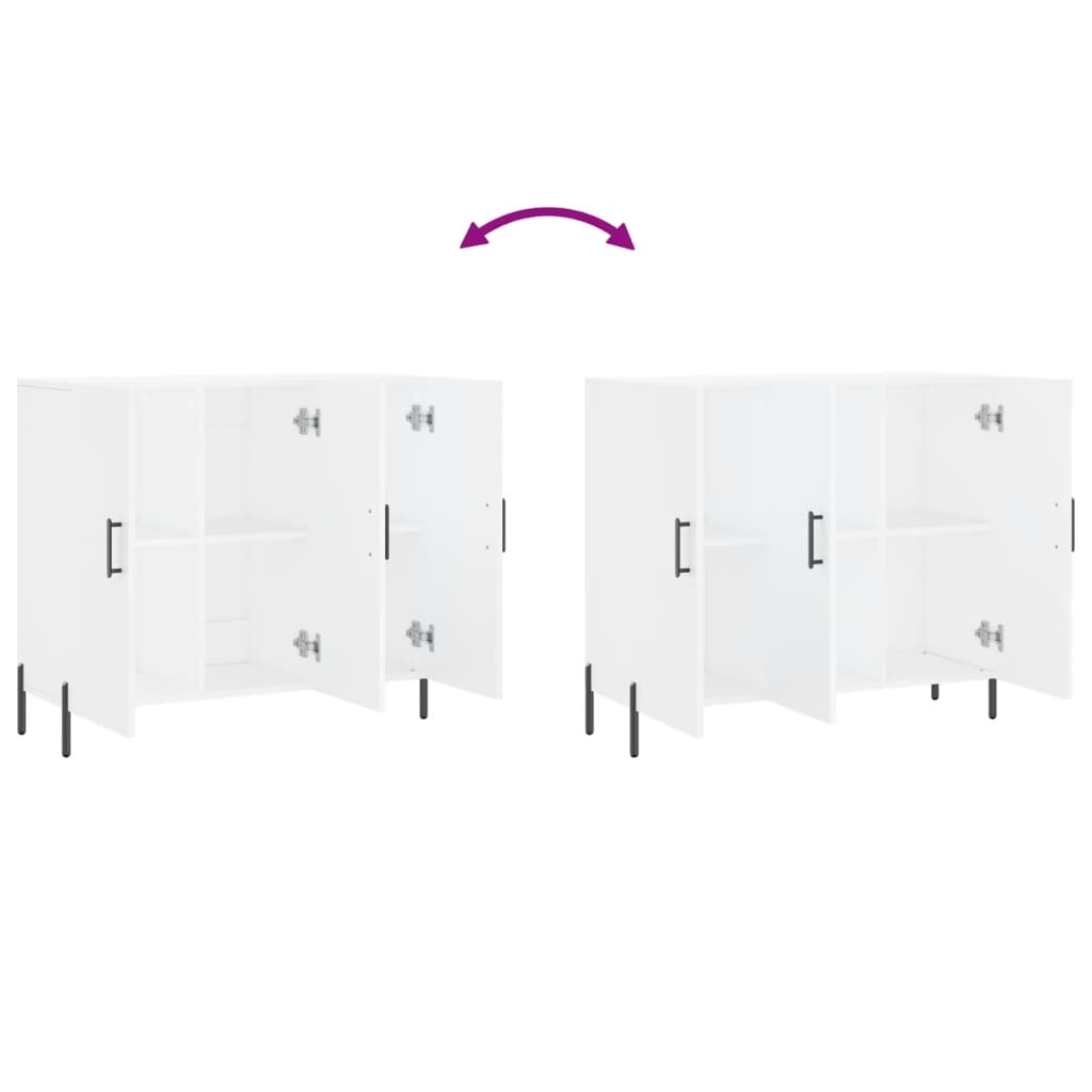 Credenza Bianca 90x34x80 cm in Legno Multistrato 828116