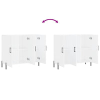 Credenza Bianca 90x34x80 cm in Legno Multistrato 828116