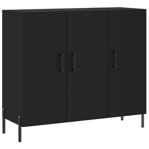 Credenza Nera 90x34x80 cm in Legno Multistrato 828117