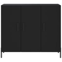Credenza Nera 90x34x80 cm in Legno Multistrato 828117