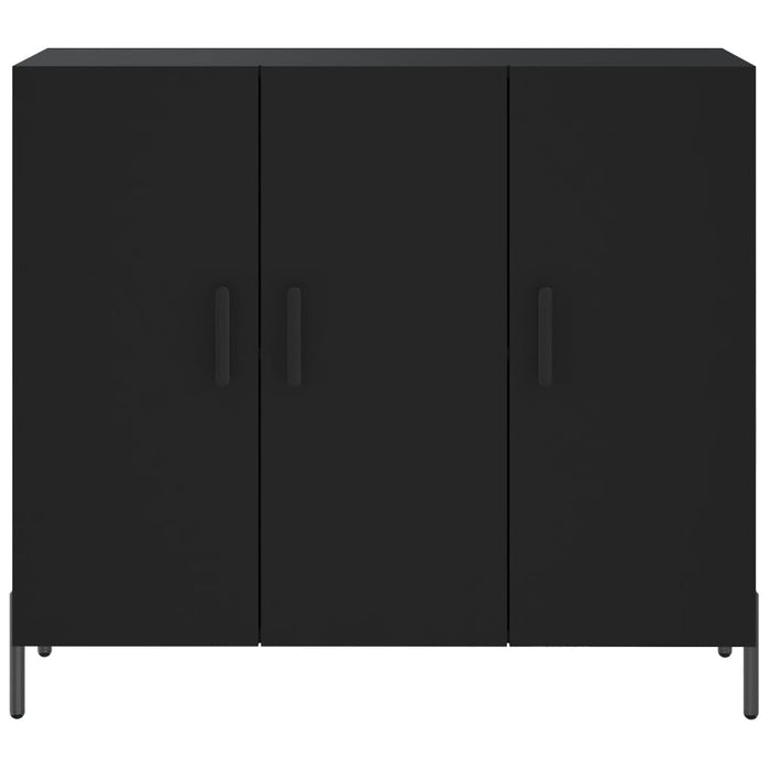 Credenza Nera 90x34x80 cm in Legno Multistrato 828117
