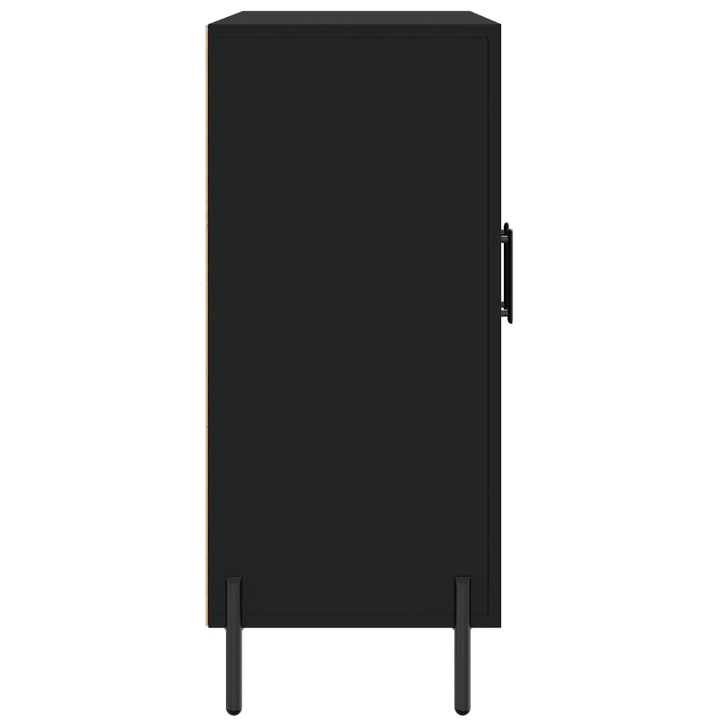 Credenza Nera 90x34x80 cm in Legno Multistrato 828117
