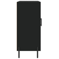 Credenza Nera 90x34x80 cm in Legno Multistrato 828117