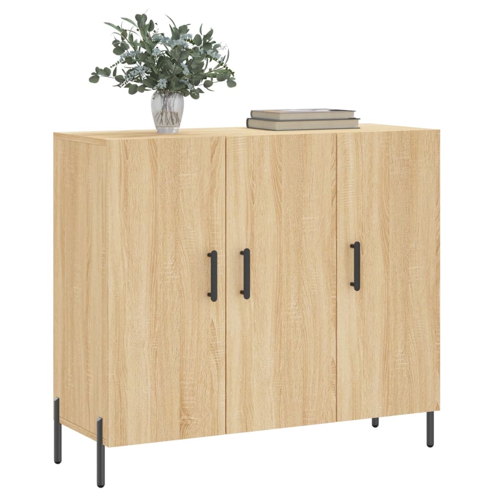 Credenza-Buffet-Armadio da cucina Rovere Sonoma 90x34x80 cm in Legno Multistrato 590664