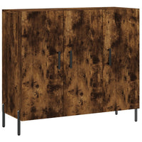 Credenza Rovere Fumo 90x34x80 cm in Legno Multistrato 828121