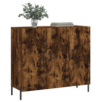 Credenza Rovere Fumo 90x34x80 cm in Legno Multistrato 828121