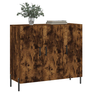 Credenza Rovere Fumo 90x34x80 cm in Legno Multistrato 828121