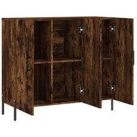 Credenza Rovere Fumo 90x34x80 cm in Legno Multistrato 828121