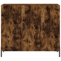 Credenza Rovere Fumo 90x34x80 cm in Legno Multistrato 828121