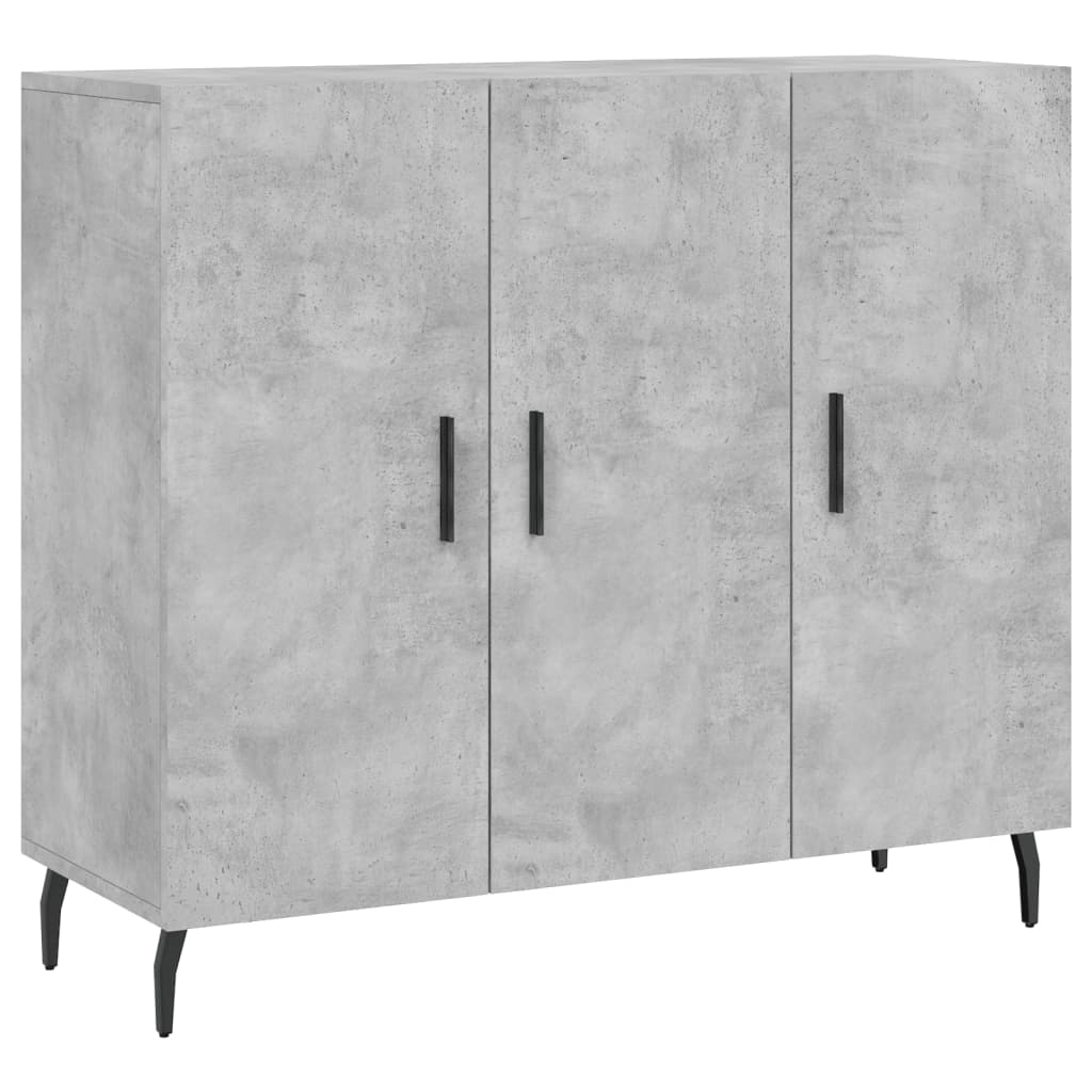 vidaXL Credenza Grigio Cemento 90x34x80 cm in Legno Multistrato