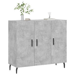 vidaXL Credenza Grigio Cemento 90x34x80 cm in Legno Multistrato