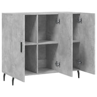 vidaXL Credenza Grigio Cemento 90x34x80 cm in Legno Multistrato