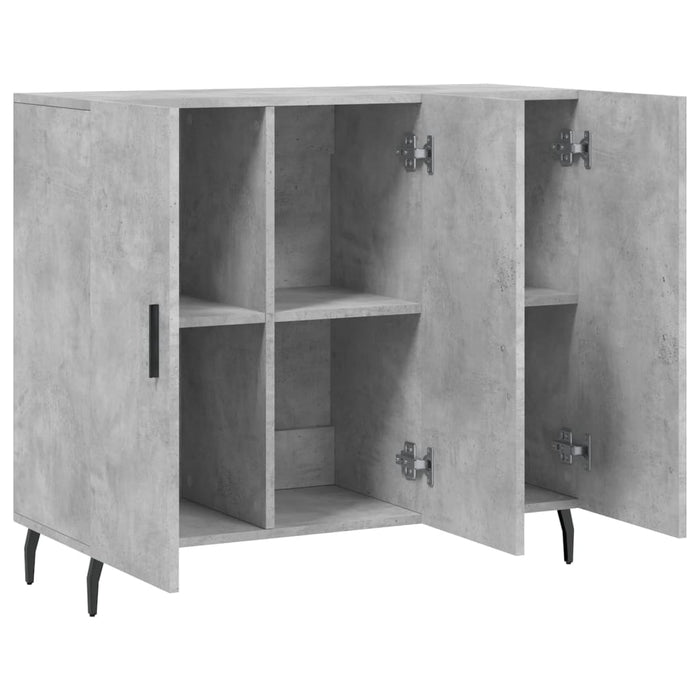 vidaXL Credenza Grigio Cemento 90x34x80 cm in Legno Multistrato