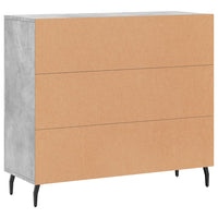vidaXL Credenza Grigio Cemento 90x34x80 cm in Legno Multistrato
