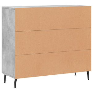 vidaXL Credenza Grigio Cemento 90x34x80 cm in Legno Multistrato