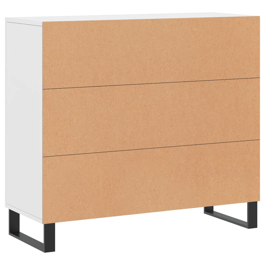 Credenza Bianca 90x34x80 cm in Legno Multistrato 828132