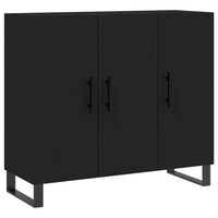 Credenza Nera 90x34x80 cm in Legno Multistrato 828133