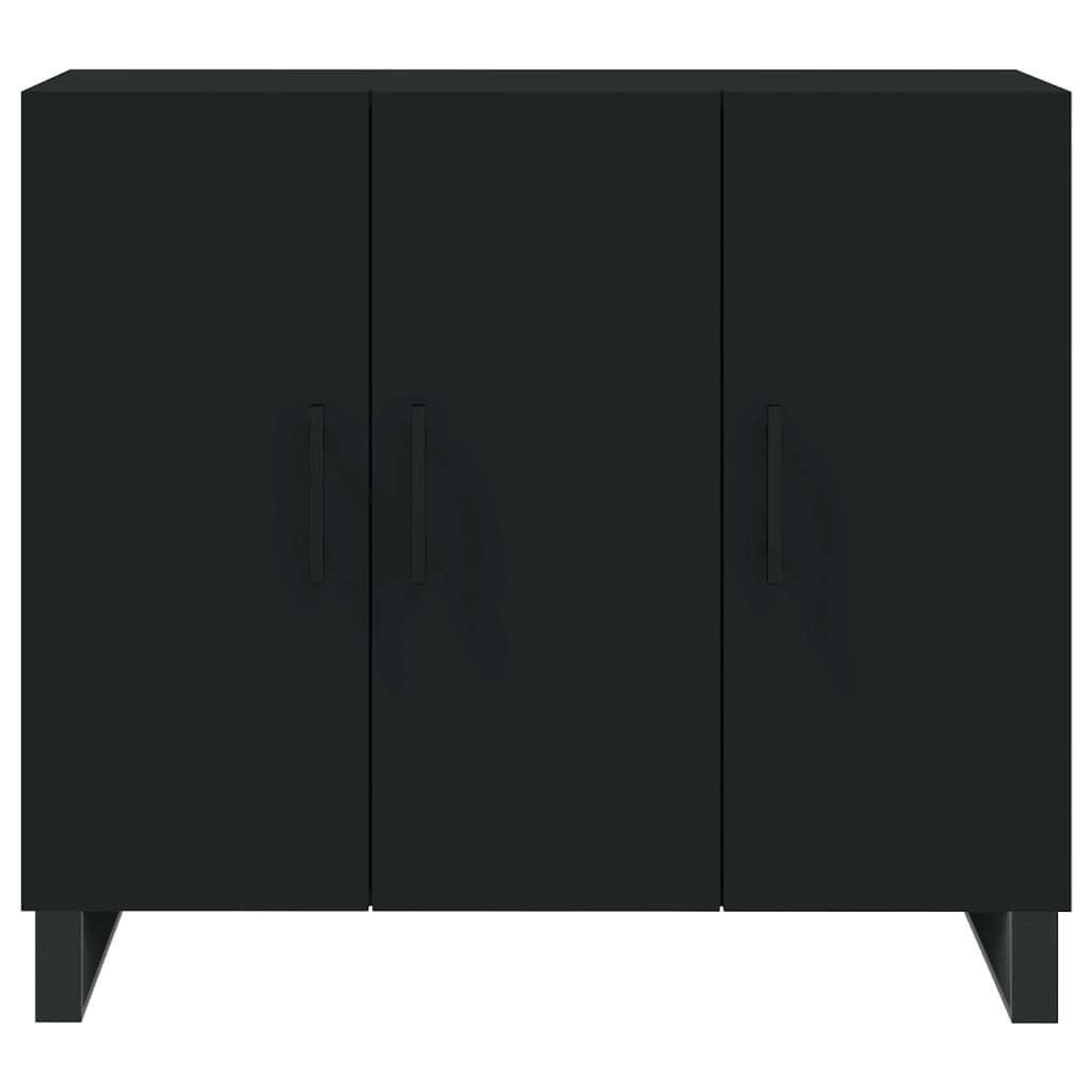 Credenza Nera 90x34x80 cm in Legno Multistrato 828133