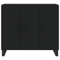 Credenza Nera 90x34x80 cm in Legno Multistrato 828133