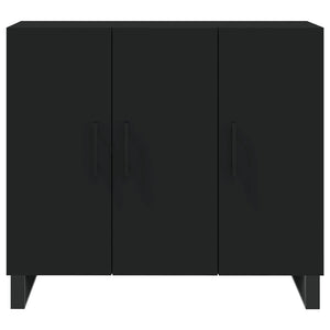Credenza Nera 90x34x80 cm in Legno Multistrato 828133