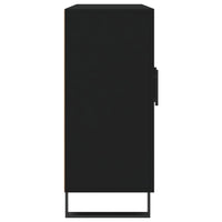 Credenza Nera 90x34x80 cm in Legno Multistrato 828133
