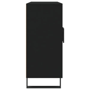 Credenza Nera 90x34x80 cm in Legno Multistrato 828133