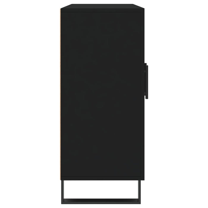 Credenza Nera 90x34x80 cm in Legno Multistrato 828133