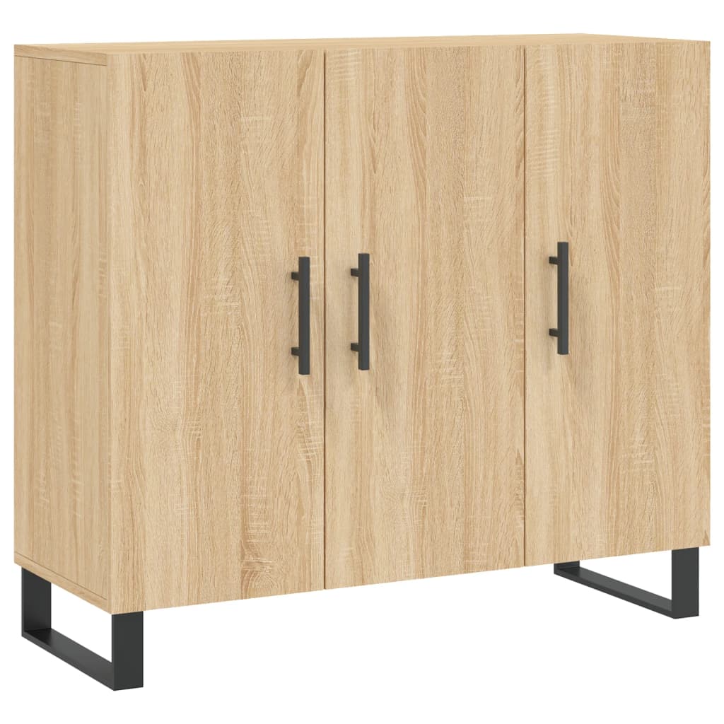 Credenza-Buffet-Armadio da cucina Rovere Sonoma 90x34x80 cm in Legno Multistrato 774657