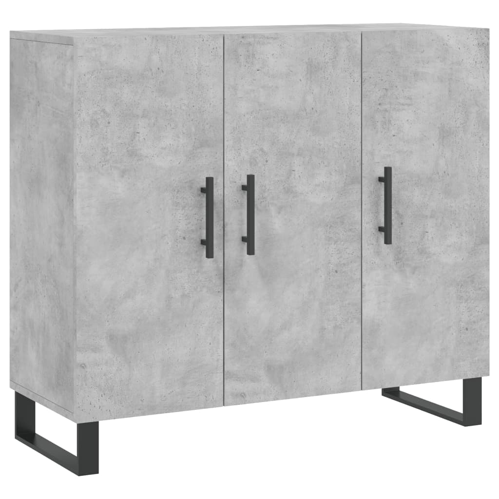 Credenza-Buffet-Armadio da cucina Grigio Cemento 90x34x80 cm in Legno Multistrato 781771