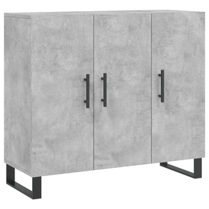 Credenza-Buffet-Armadio da cucina Grigio Cemento 90x34x80 cm in Legno Multistrato 781771