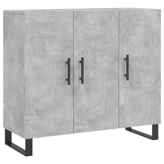 Credenza-Buffet-Armadio da cucina Grigio Cemento 90x34x80 cm in Legno Multistrato 781771
