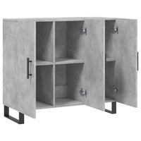 Credenza-Buffet-Armadio da cucina Grigio Cemento 90x34x80 cm in Legno Multistrato 781771