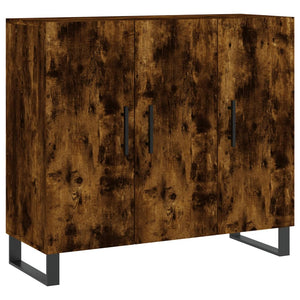 Credenza-Buffet-Armadio da cucina Rovere Fumo 90x34x80 cm in Legno Multistrato 119653