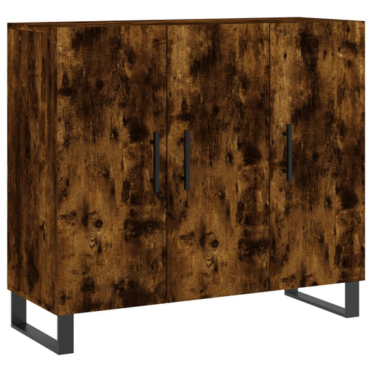 Credenza-Buffet-Armadio da cucina Rovere Fumo 90x34x80 cm in Legno Multistrato 119653