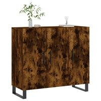 Credenza-Buffet-Armadio da cucina Rovere Fumo 90x34x80 cm in Legno Multistrato 119653