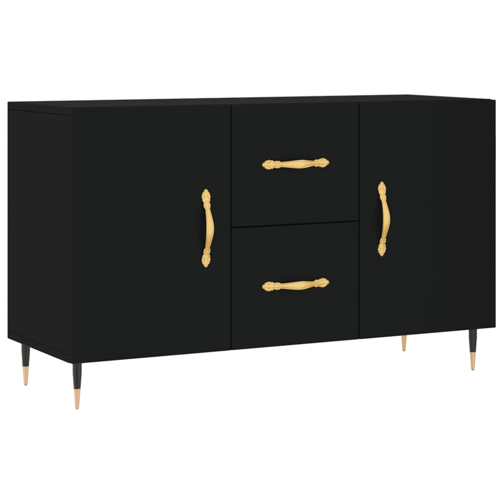 Credenza Nera 100x36x60 cm in Legno Multistrato 828149