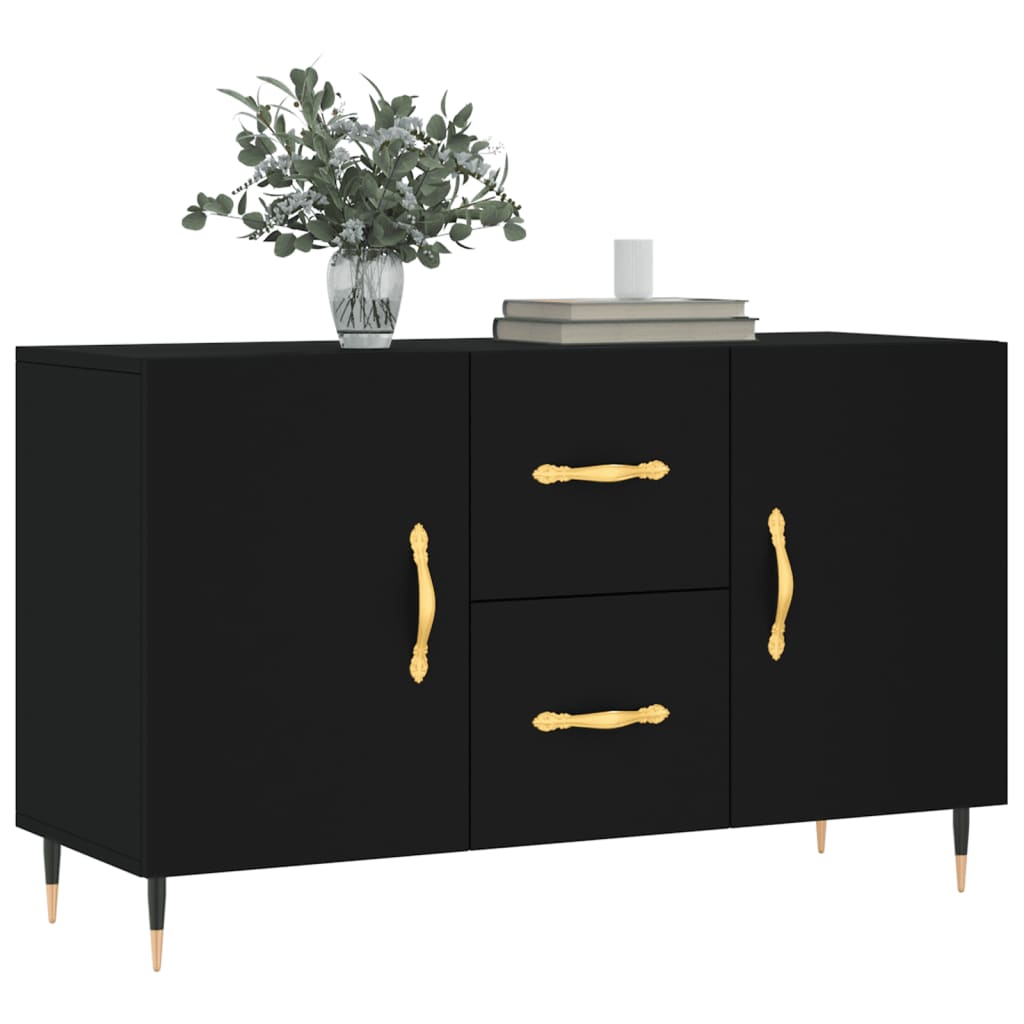 Credenza Nera 100x36x60 cm in Legno Multistrato 828149