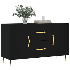 Credenza Nera 100x36x60 cm in Legno Multistrato 828149