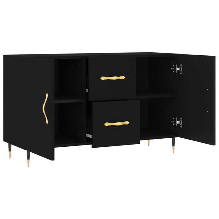 Credenza Nera 100x36x60 cm in Legno Multistrato 828149